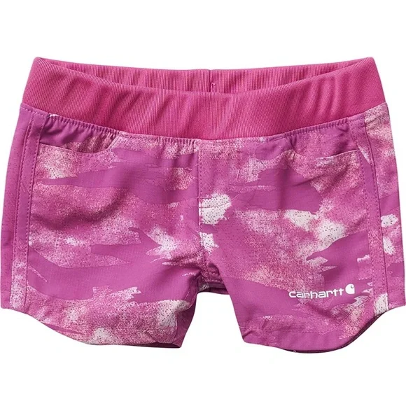 NWT Carhartt Girls' Lightweight Ripstop Camo Shorts - Picture 1 of 2
